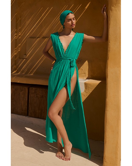 Christelle Nima Gauze Kaftan Turquoise Φόρεμα Christelle Nima Gauze Kaftan Turquoise Φόρεμα