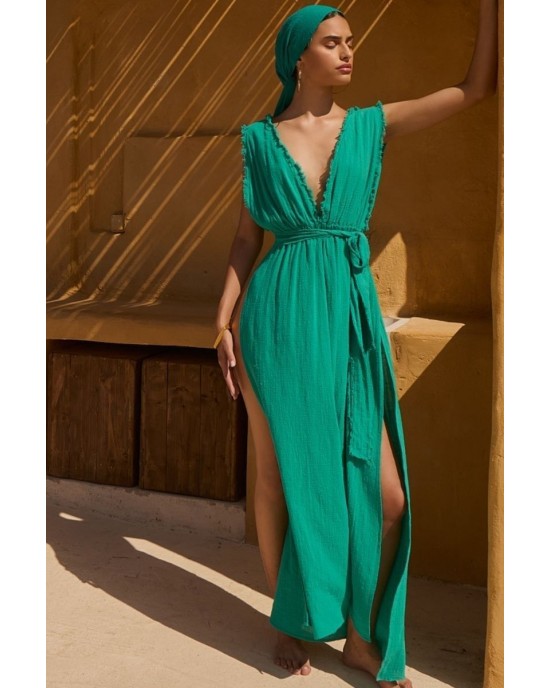 Christelle Nima Gauze Kaftan Turquoise Φόρεμα Christelle Nima Gauze Kaftan Turquoise Φόρεμα