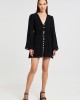 Christelle Nima Gauze Mini Long Sleeve Black Φόρεμα Christelle Nima Gauze Mini Long Sleeve Black Φόρεμα