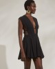 Christelle Nima Gauze Mini Black Φόρεμα Με Ανοίγματα