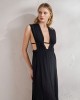 Christelle Nima Gauze Fringed Black Φόρεμα