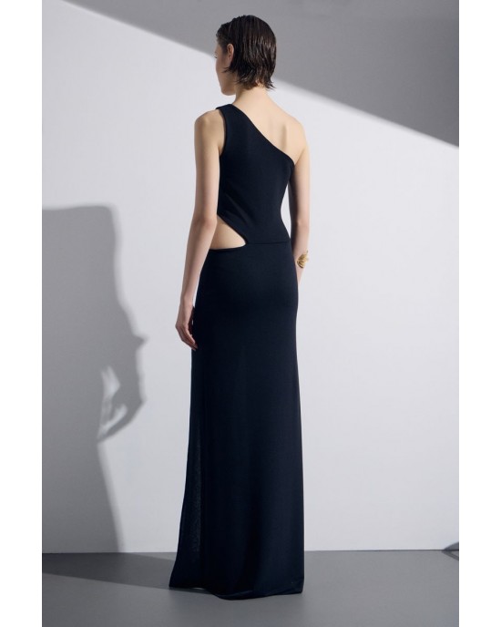 Christelle Nima Side Cut Out Black Maxi Φόρεμα