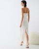 Christelle Nima Ruffle Corset Ecru Maxi Φόρεμα