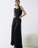 Christelle Nima Cut Outs Black Maxi Φόρεμα