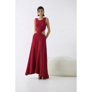 Christelle Nima Cut Outs Red Maxi Φόρεμα