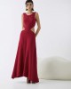 Christelle Nima Cut Outs Red Maxi Φόρεμα