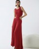 Christelle Nima Cut Outs Red Maxi Φόρεμα
