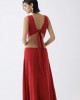 Christelle Nima Cut Outs Red Maxi Φόρεμα
