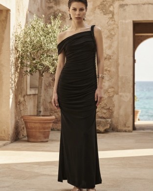 Christelle Nima Braided Black Maxi Φόρεμα