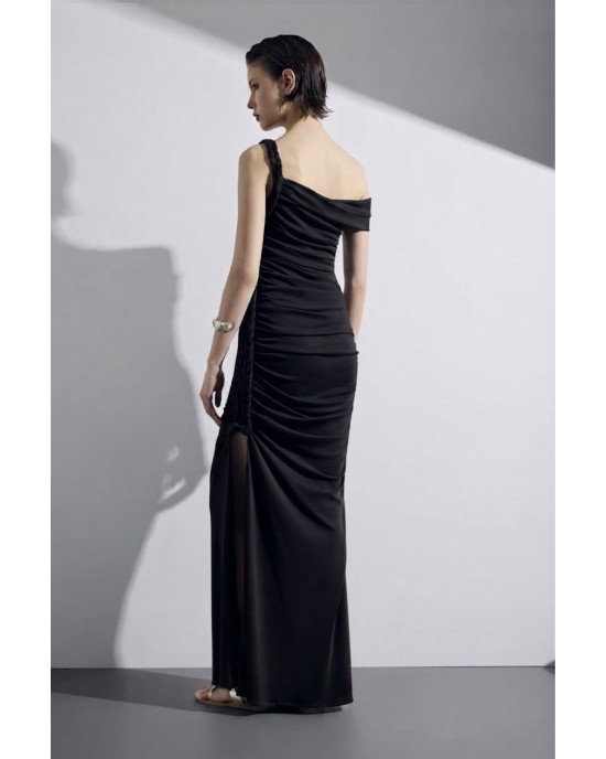 Christelle Nima Braided Black Maxi Φόρεμα