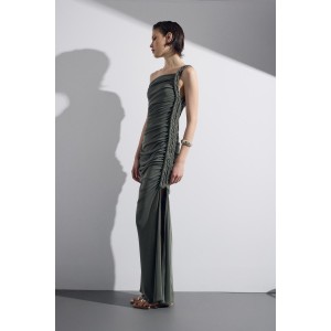 Christelle Nima Braided Chaki Maxi Φόρεμα