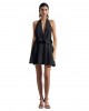 Christelle Nima Plunge Halter Mini Black Φόρεμα