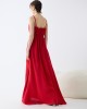 Christelle Nima Shirred Bodice Red Maxi Φόρεμα