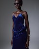 Christelle Nima Backless Velvet Gown Royal Blue Maxi Φόρεμα