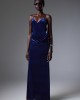Christelle Nima Backless Velvet Gown Royal Blue Maxi Φόρεμα