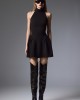 Christelle Nima Halter Neck Black Mini Φόρεμα