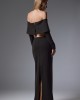 Christelle Nima Off-Shoulder Cutout Black Maxi Φόρεμα
