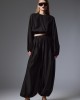 Christelle Nima Satin Balloon Black Παντελόνι