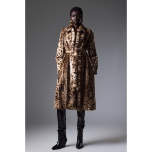 Christelle Nima Leopard Faux Fur Παλτό