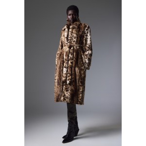 Christelle Nima Leopard Faux Fur Παλτό