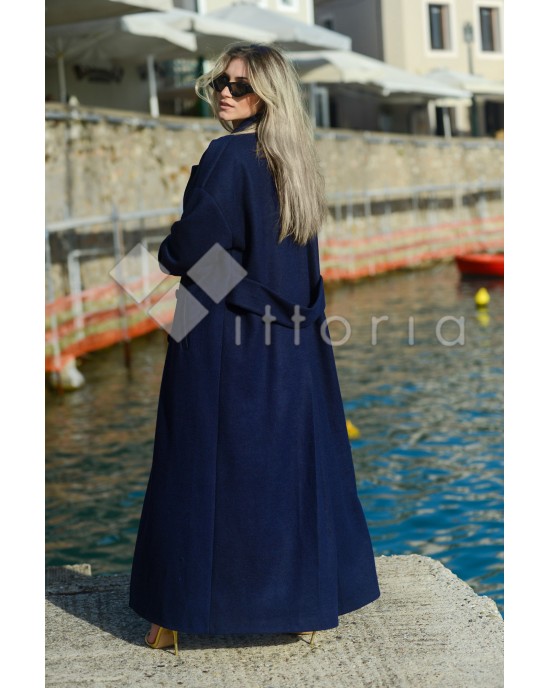 Ckontova Long Wool Blue Παλτό