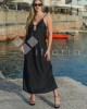 Ckontova Silky Strap Black Φόρεμα