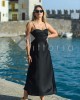 Ckontova Satin Bustier Black Φόρεμα