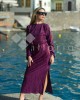 Ckontova Pleated Lurex Top & Φούστα Purple