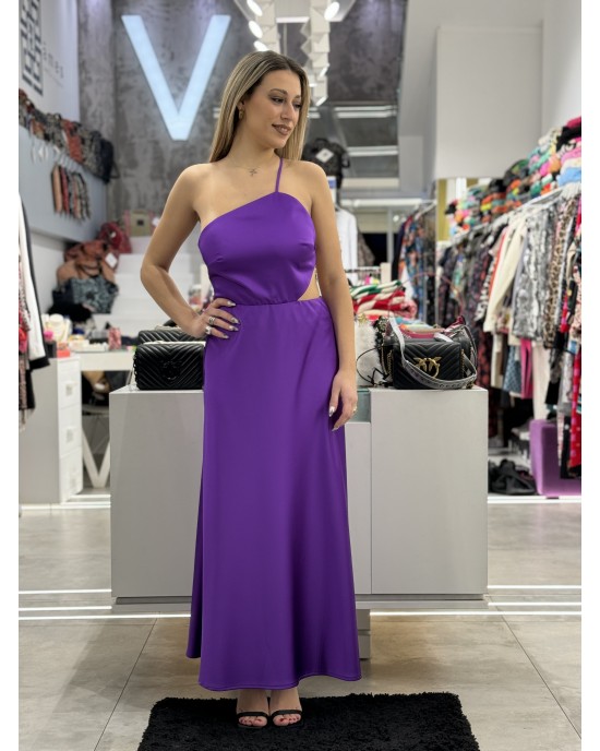 Ckontova Cut Out Purple Φόρεμα