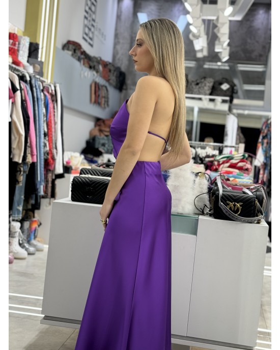 Ckontova Cut Out Purple Φόρεμα