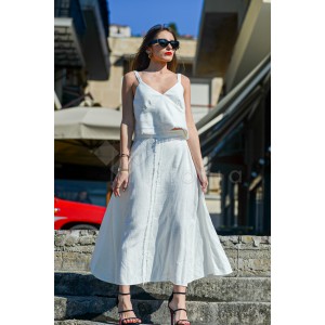 Ckontova Rammie Top & Φούστα White