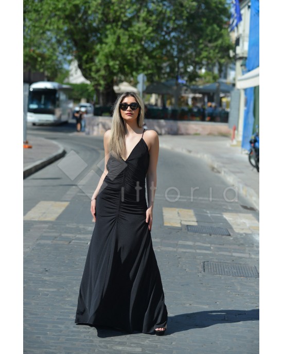 Ckontova Ruffles Black Φόρεμα