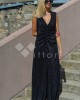 Ckontova Φόρεμα Με Πιέτες Μαύρο