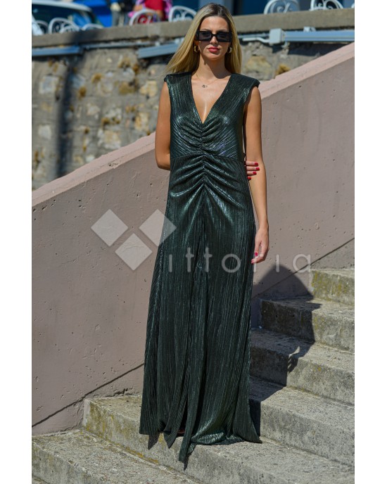 Ckontova Φόρεμα Με Πιέτες Πράσινο
