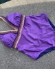 Despi Crocheted Reversible Purple/Navy Ολόσωμο Μαγιό