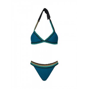 Despi Crocheted Reversible Teal Μπικίνι