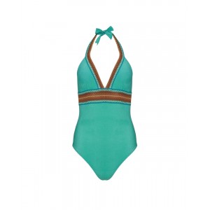 Despi Crocheted Reversible Malachite/White Ολόσωμο Μαγιό