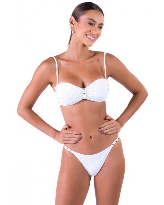Despi Rockstud White Μπικίνι