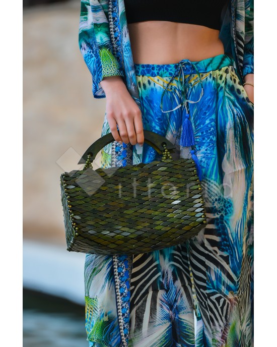 Despi Amazonia Olive Green Τσάντα Χειρός