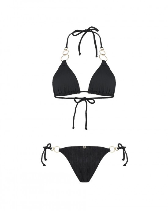 Despi Multi Rings Tie Black Μπικίνι