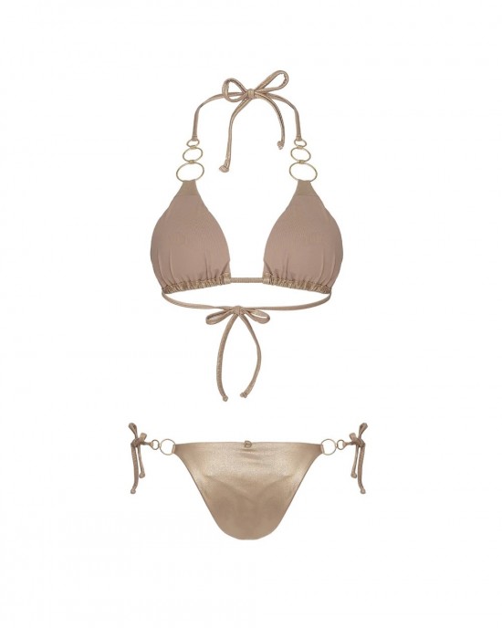 Despi Multi Rings Tie Gold Shimmer Μπικίνι