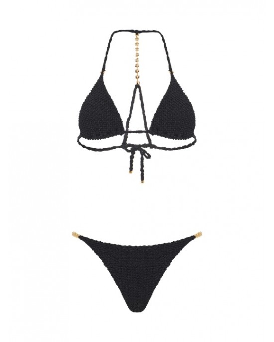Despi Gold Chain Black Μπικίνι