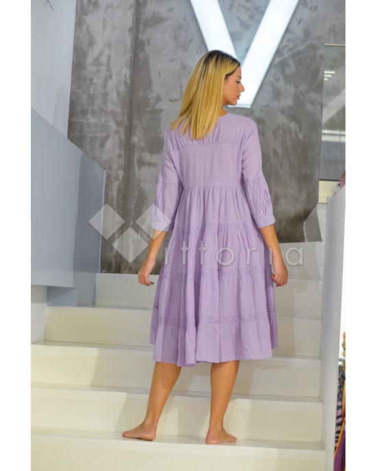 Devotion Ella Midi Φόρεμα Lilac