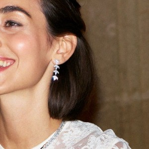 Edblad Laurel Rhodium Σκουλαρίκια