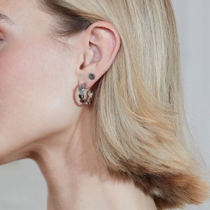 Edblad Mint Creoles Steel  Σκουλαρίκια