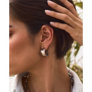 Edblad Fairfax Creoles L Steel Σκουλαρίκια