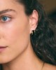 Edblad Frame Enamel Hoops Black Gold Σκουλαρίκια