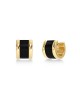 Edblad Frame Enamel Hoops Black Gold Σκουλαρίκια