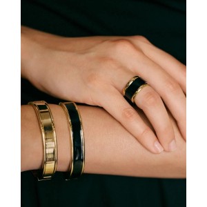 Edblad Frame Enamel Black Gold Δαχτυλίδι