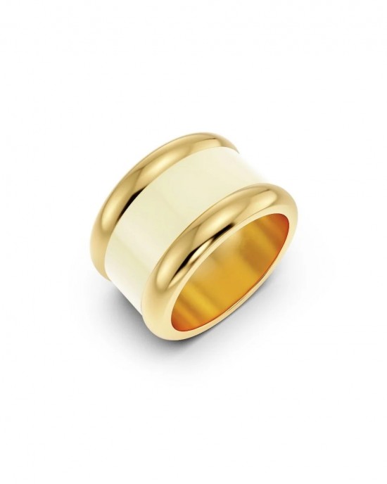 Edblad Frame Enamel Off White Gold Δαχτυλίδι